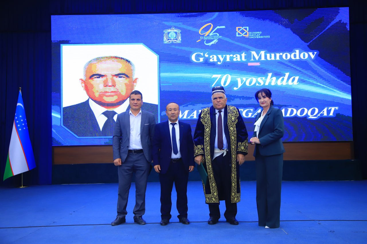 Maʼrifatga sadoqat: BuxDUda professor Gʻayrat Murodovning 70 yillik yubileyi va kitoblar taqdimoti oʻtkazildi.